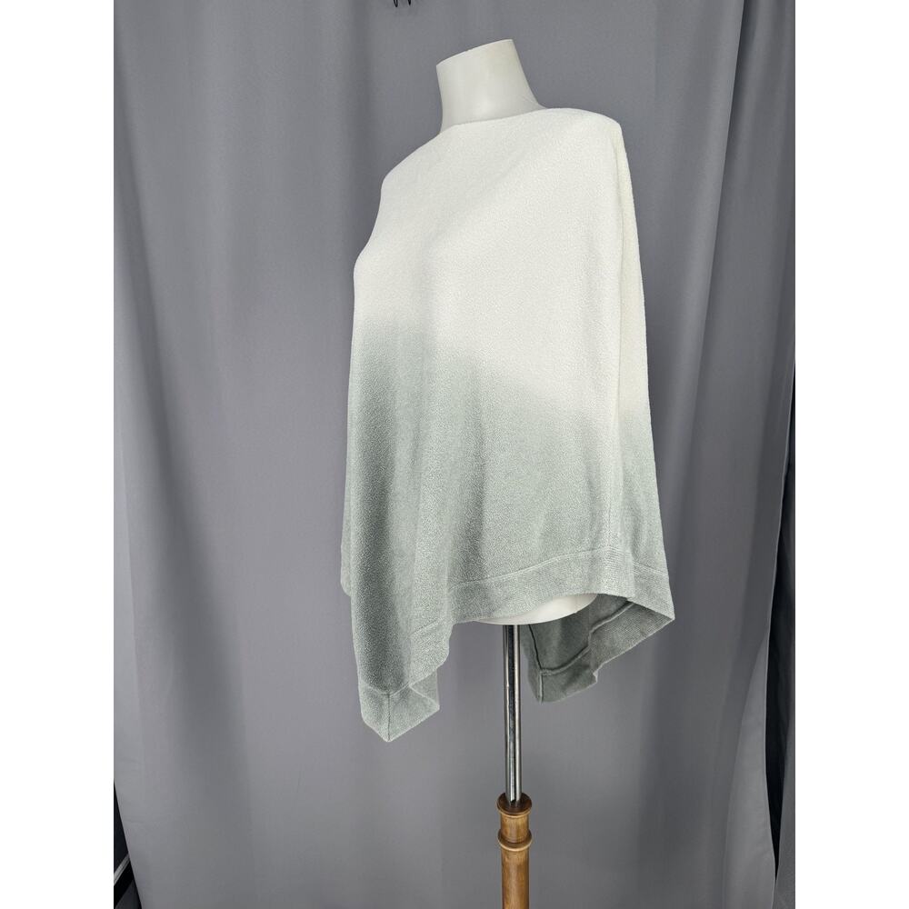 Barefoot Dreams Sweater Cape Womens One Size Gray Dip Dye CozyChic Ultra Lite - Picture 3 of 8